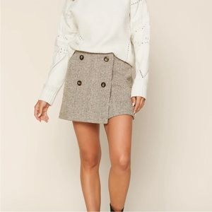 Skies Are Blue Herringbone tweed skirt size small NWT